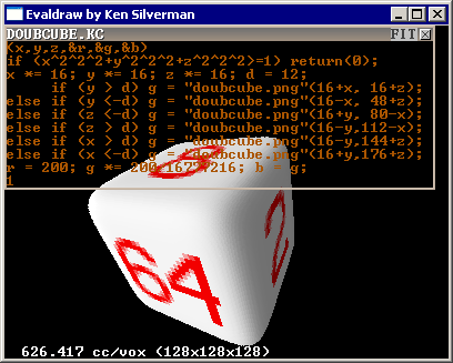 Evaldraw: 3D voxel mode